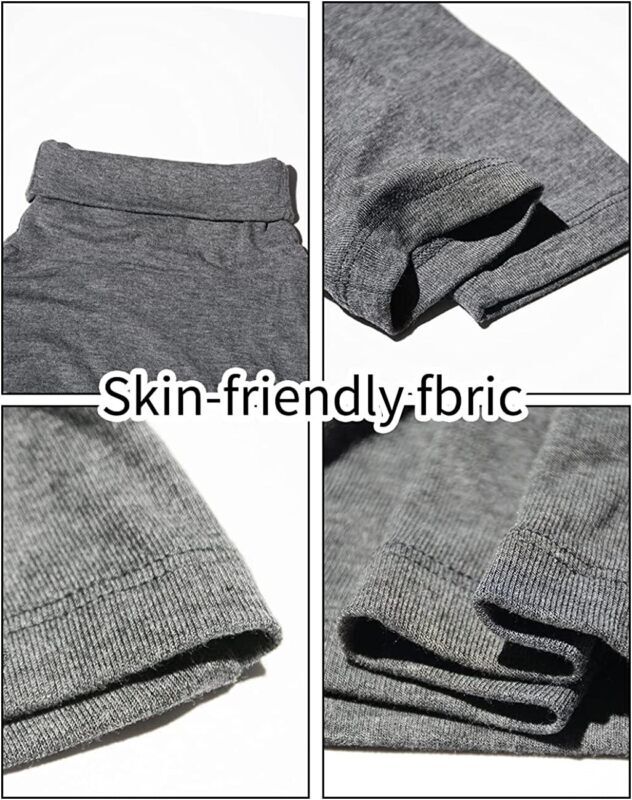Men Mock Turtleneck T-Shirt Long Sleeve Pullover Seamless Undershirt Basic Tops gallery