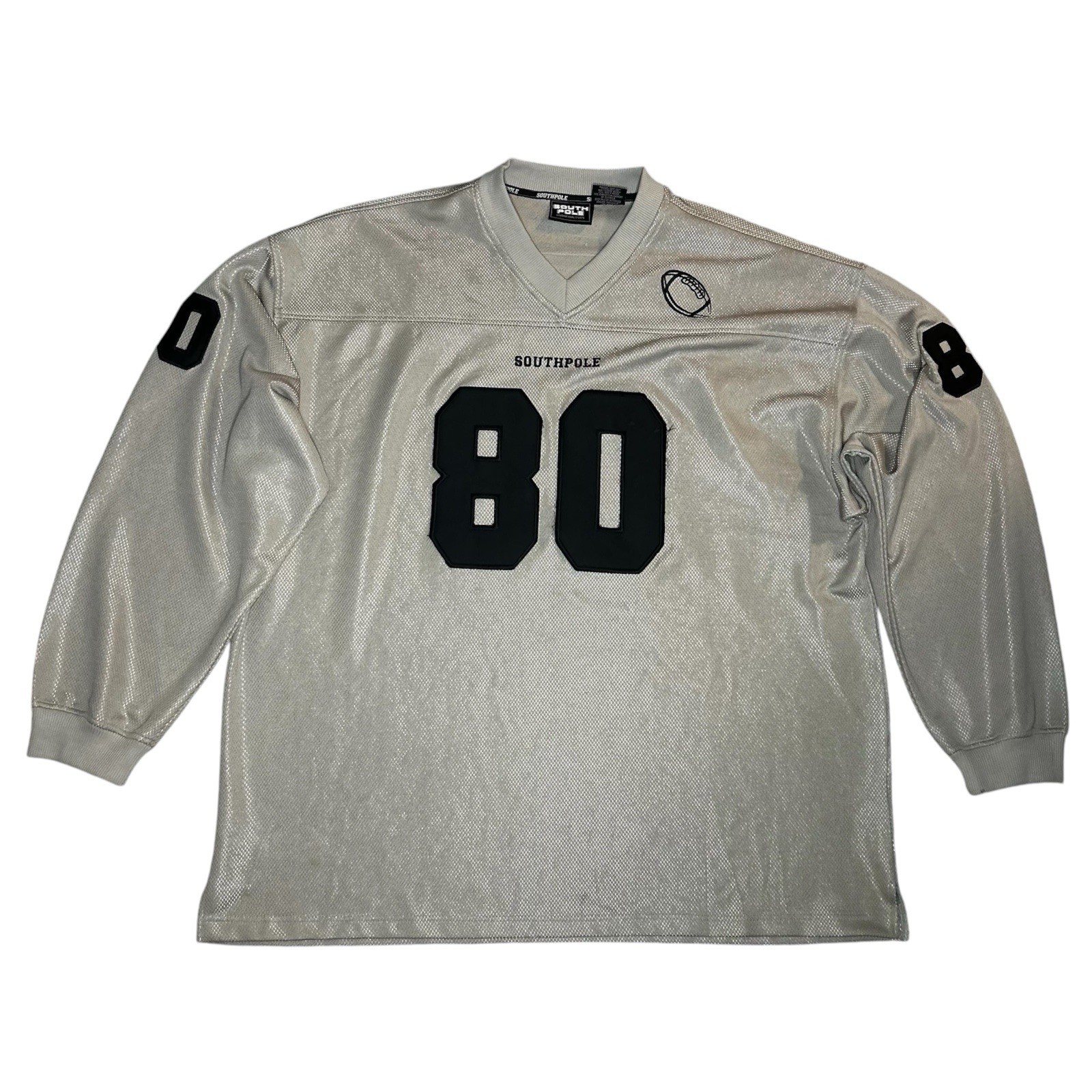 Southpole International Sports Men’s Gray Mesh Jersey V-Neck Long Sleeve 3XL gallery