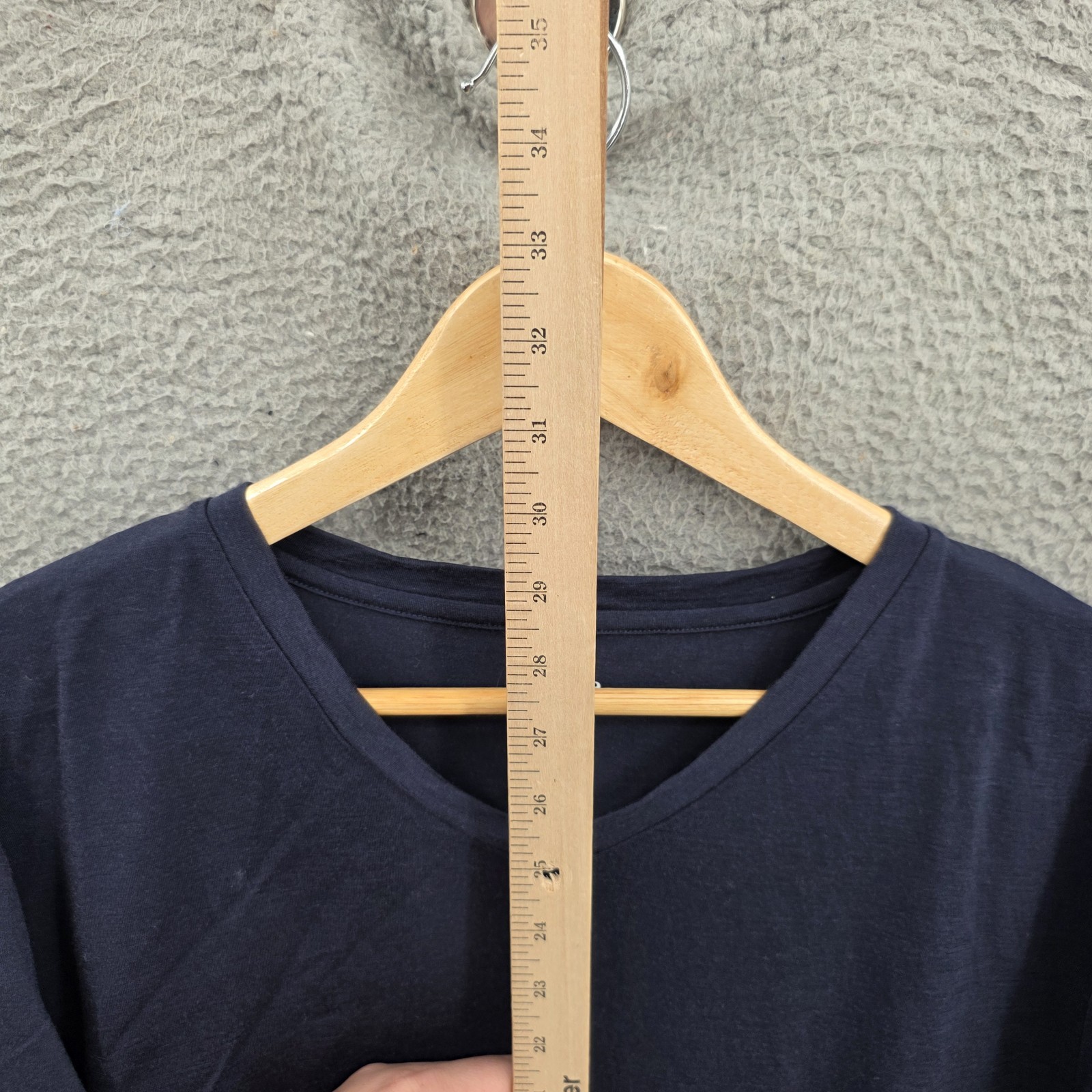 Quince Shirt Mens 2XL Blue Merino Wool V Neck Base Layer gallery