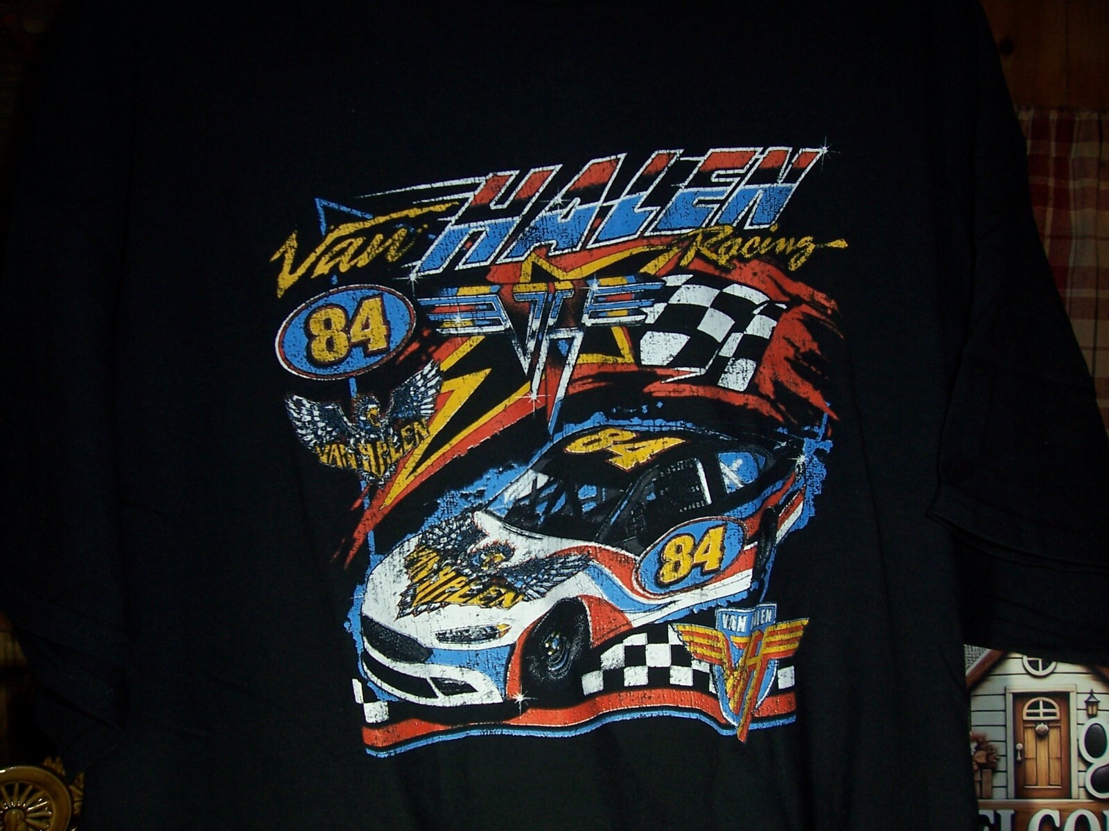 VAN HALEN 84 MENS RACING CAR SHIRT BLACK SIZE 3XL 54-56 SHORT SLEEVE CASUAL NEW
