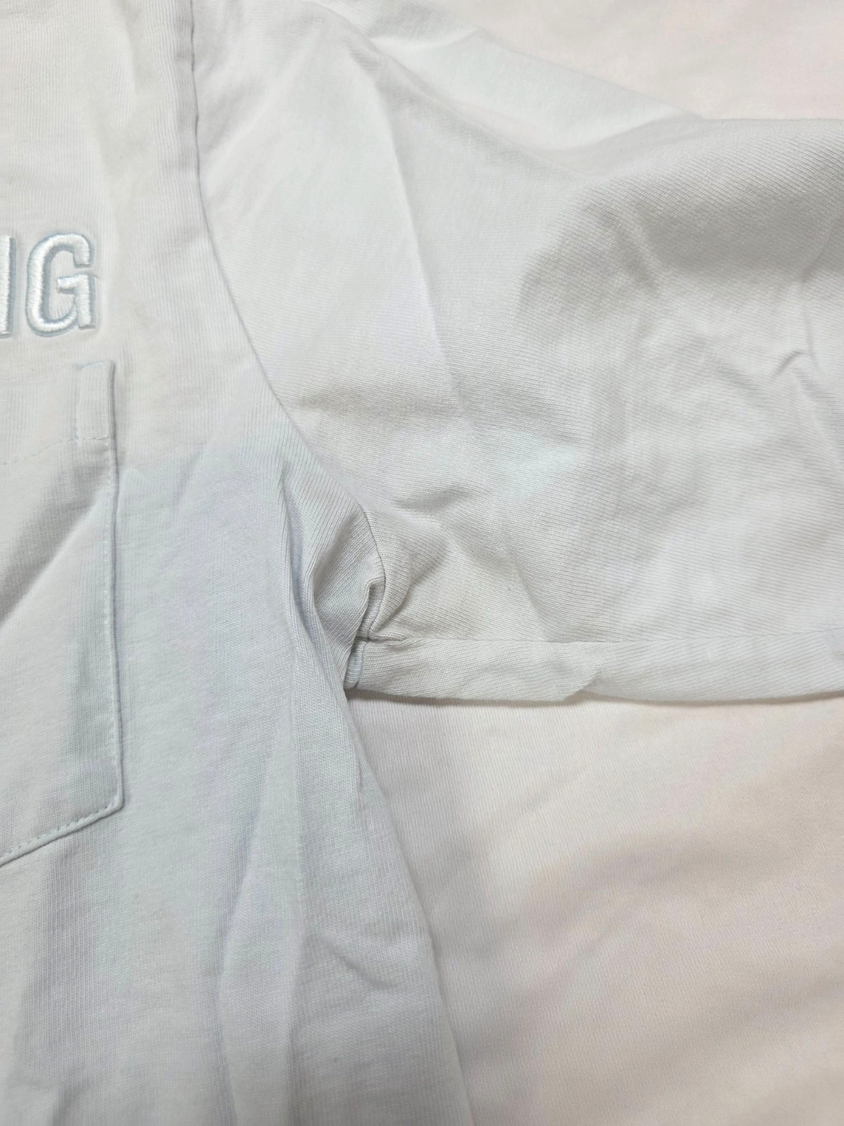 HELMUT LANG Crewneck L/S Pocket T-Shirt UNISEX Men's XL Women's 2XL Light Blue gallery
