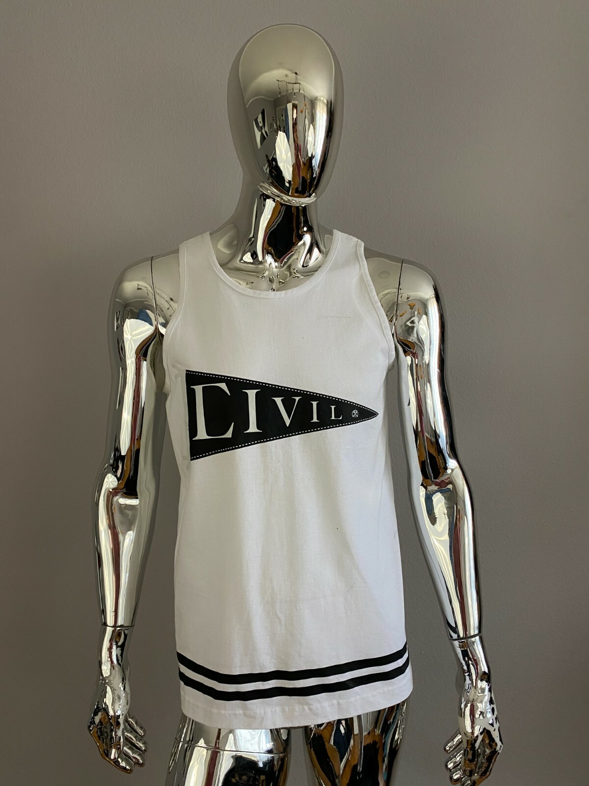 Civil Regime Men’s White Adult Logo Graphic Tank Top Size M gallery