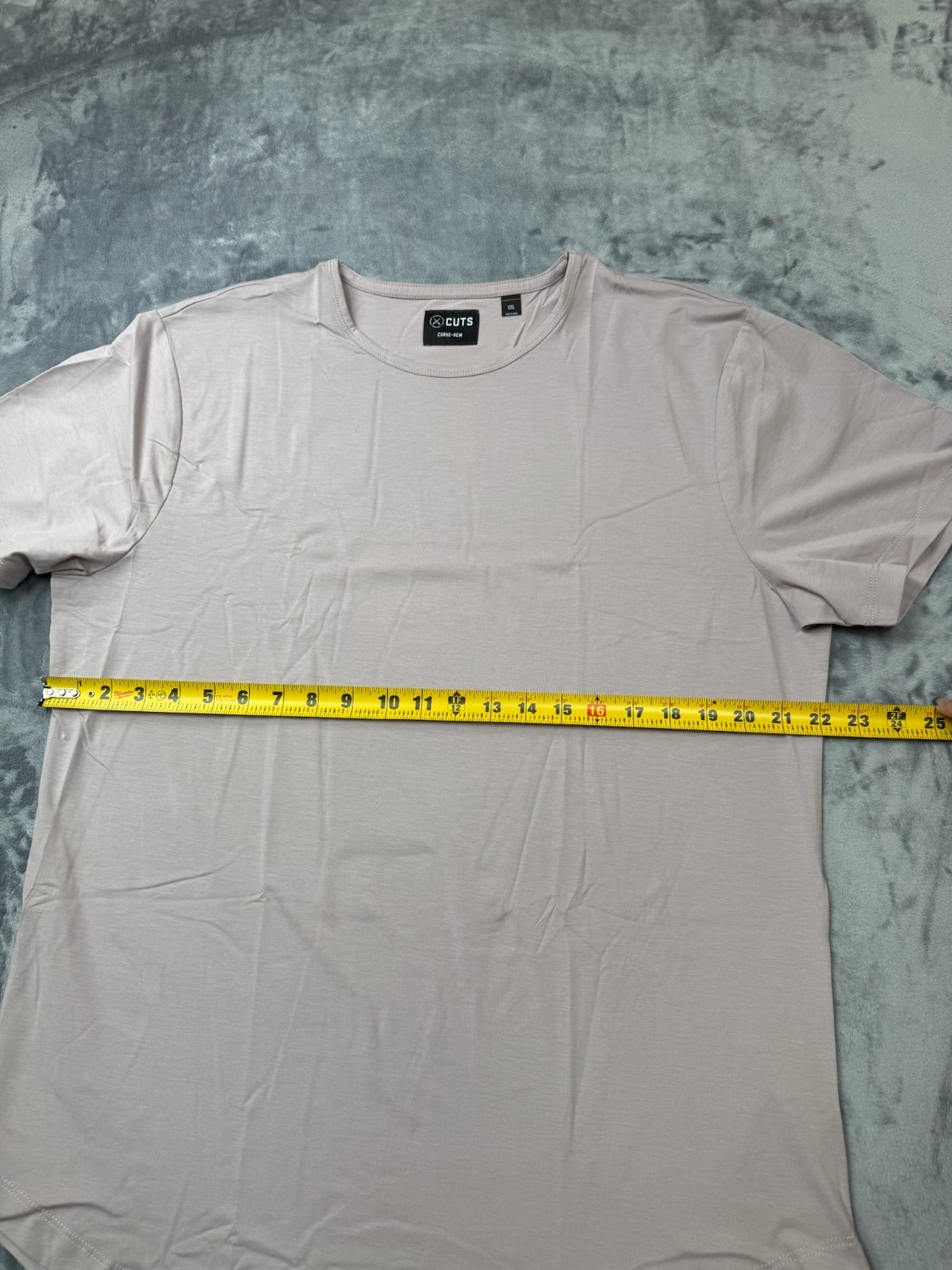 Cuts Clothing Short Sleeve Crew Curve-Hem T-Shirt Mens XXL 2XL Concrete Pyca Pro gallery