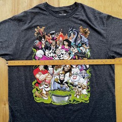 DISNEY VILLAINS Men’s Heather Gray Graphic Tee Shirt sz 2XL