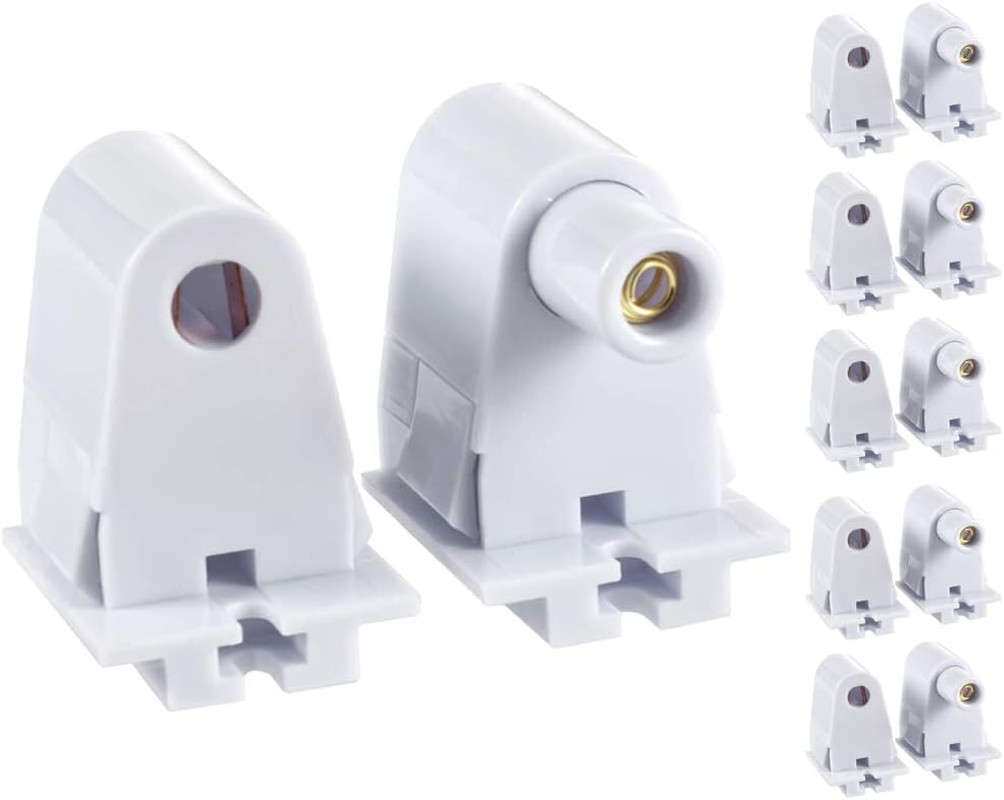 (6 Pairs) Tombstone Base Holder Socket Connector with T8 T10 T12 Single Pin FA8