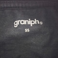 Graniph Astro Cat Embroidered Graphic T-Shirt Black SS Japan Streetwear