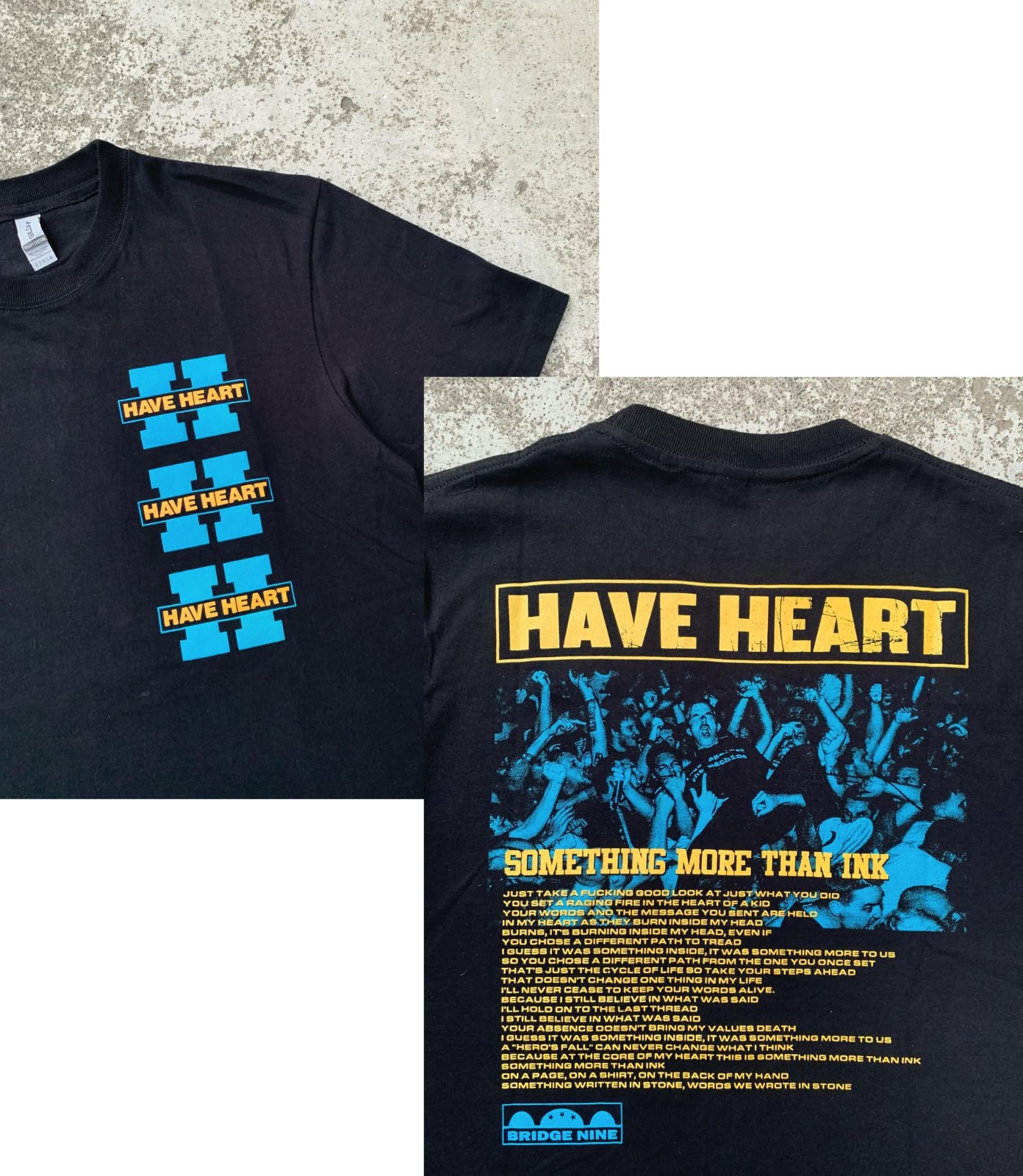 Have Heart Shirt, Hardcore Punk Boston Straight Tee, reprint, 2-sided gallery