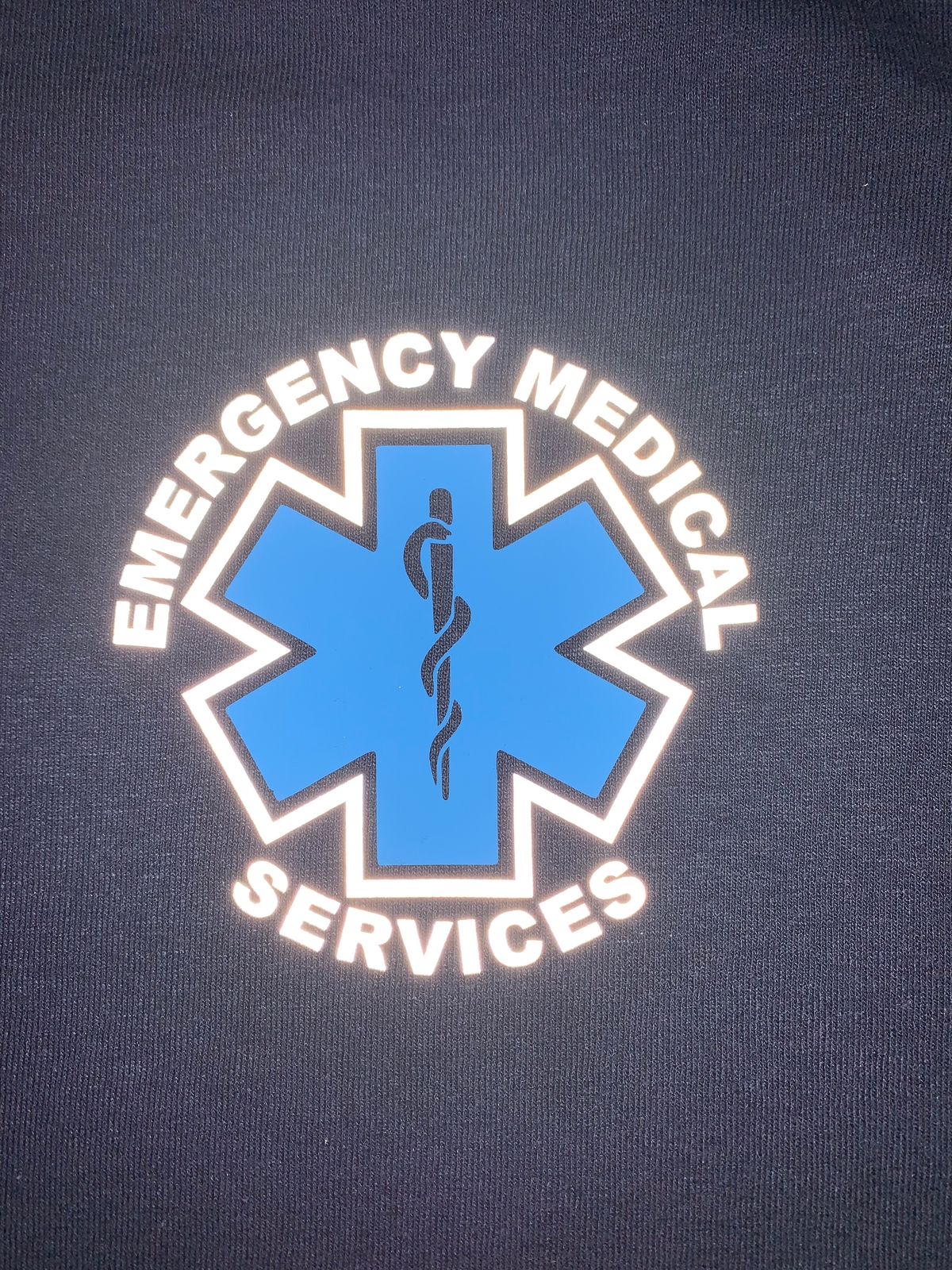 EMS EMT Paramedic Silver Reflective Long Sleeve Emergency Medical Navy Blue gallery