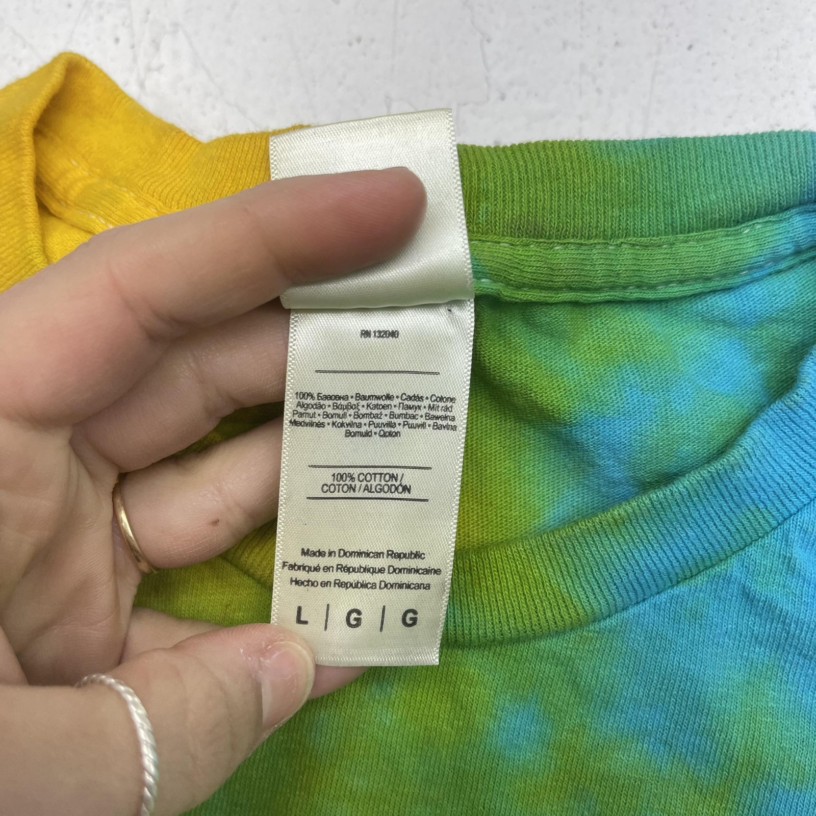 Colortone Shirt Mens Large Multicolor Tie Dye Graphic Tee Crewneck Cotton gallery
