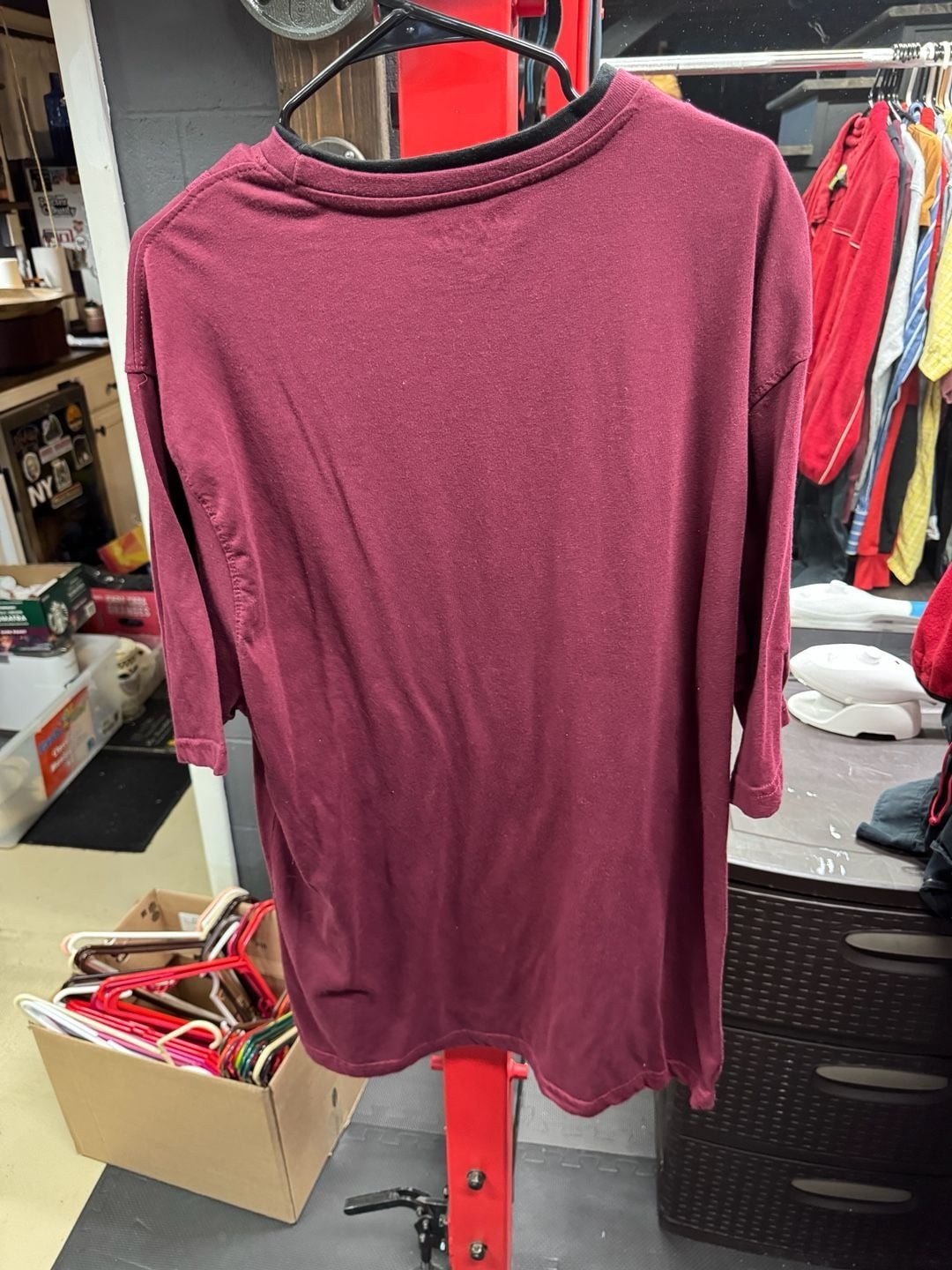Mecca Under His Wings MSTAR Zip Pocket Burgundy T-Shirt gallery