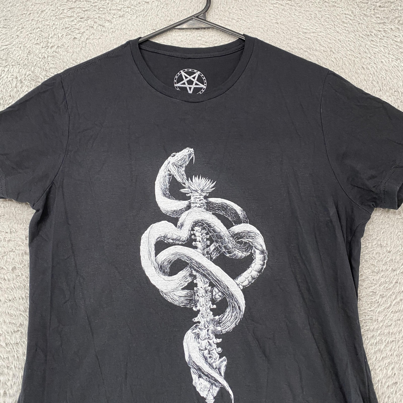 Forbidden Alchemy Shirt Mens XL Black Snake Spine Graphic Occult Goth Tee Alt gallery