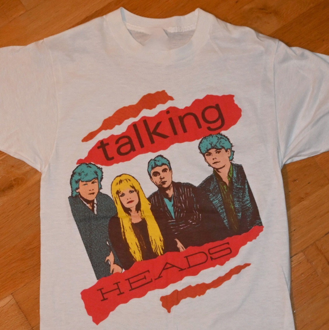 1980's TALKING HEADS vtg Rare! concert tour tee shirt EN601 gallery