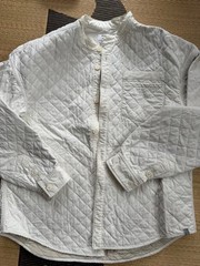 Visvim Men Top Quilted Shirt Size 1 White Limited Edition VHTF Designer Collecti