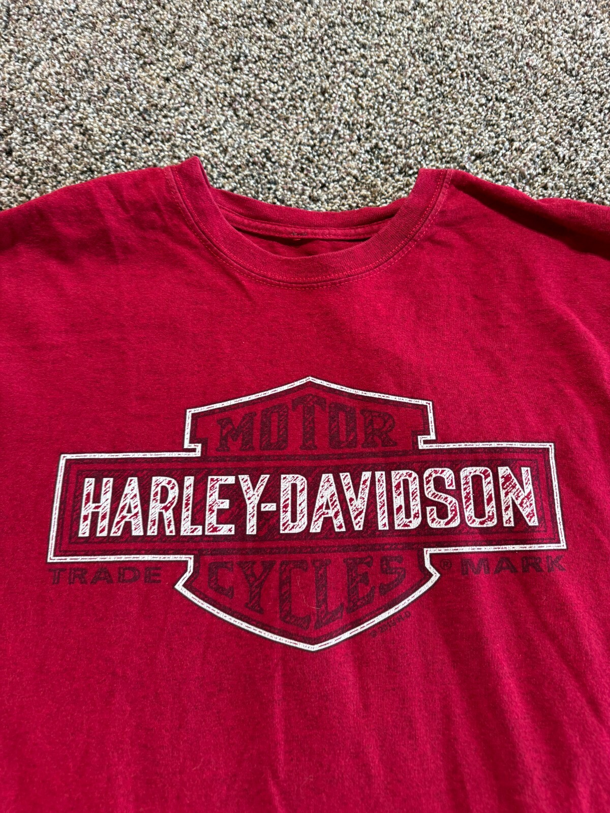 Harley Davidson Mens T-Shirt Size XL NO TAG Red Wyoming Double Sided gallery