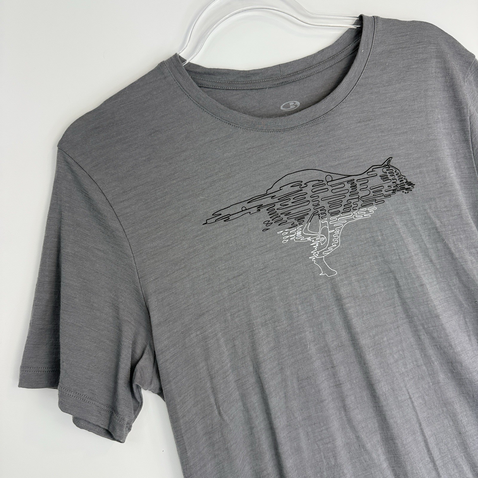 Icebreaker Merino Wool Graphic T Shirt Gray Size M Men’s Cycling Running Base gallery