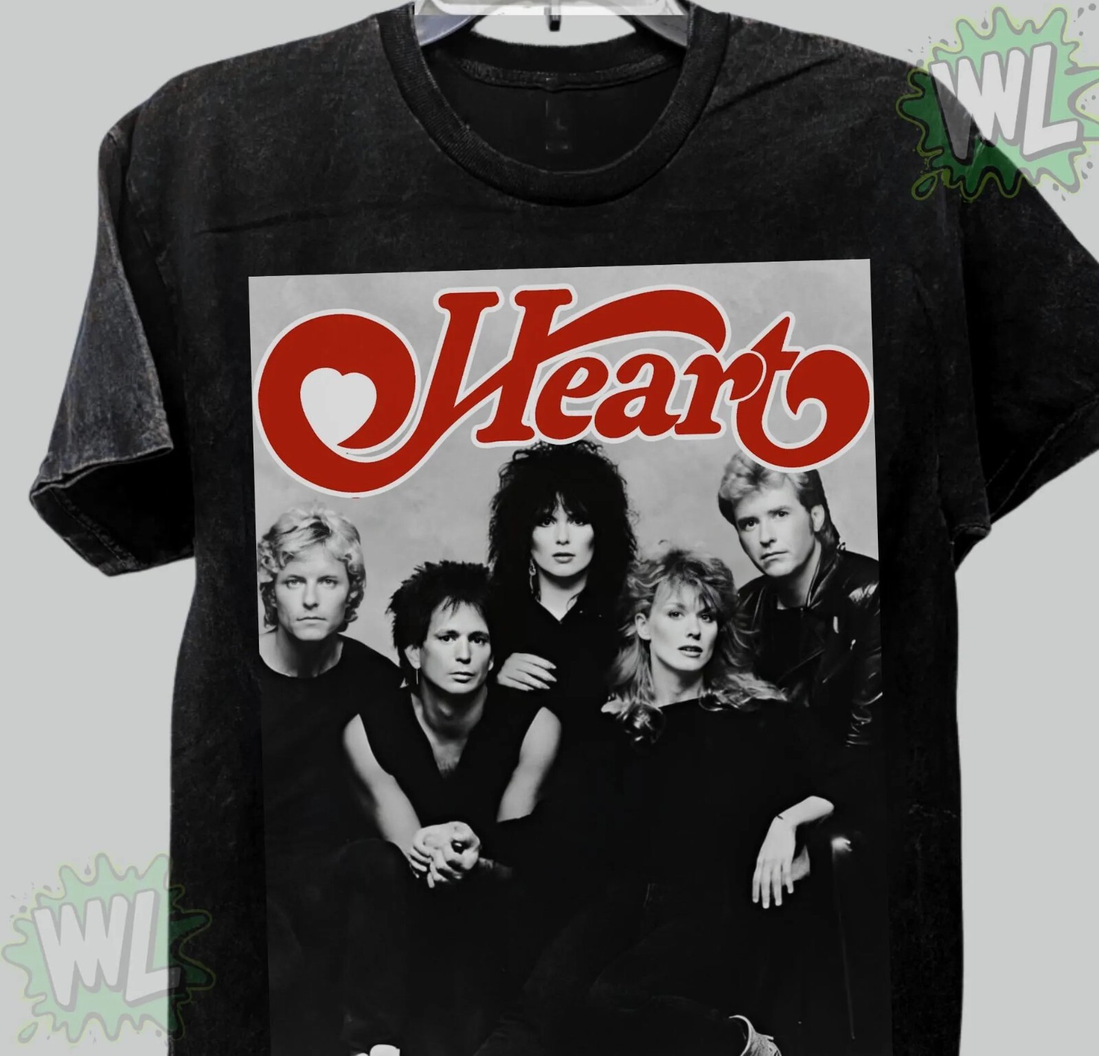 RARE! Heart Band member 2025 Black Cotton All size S-345XL Shirt HRL157 gallery