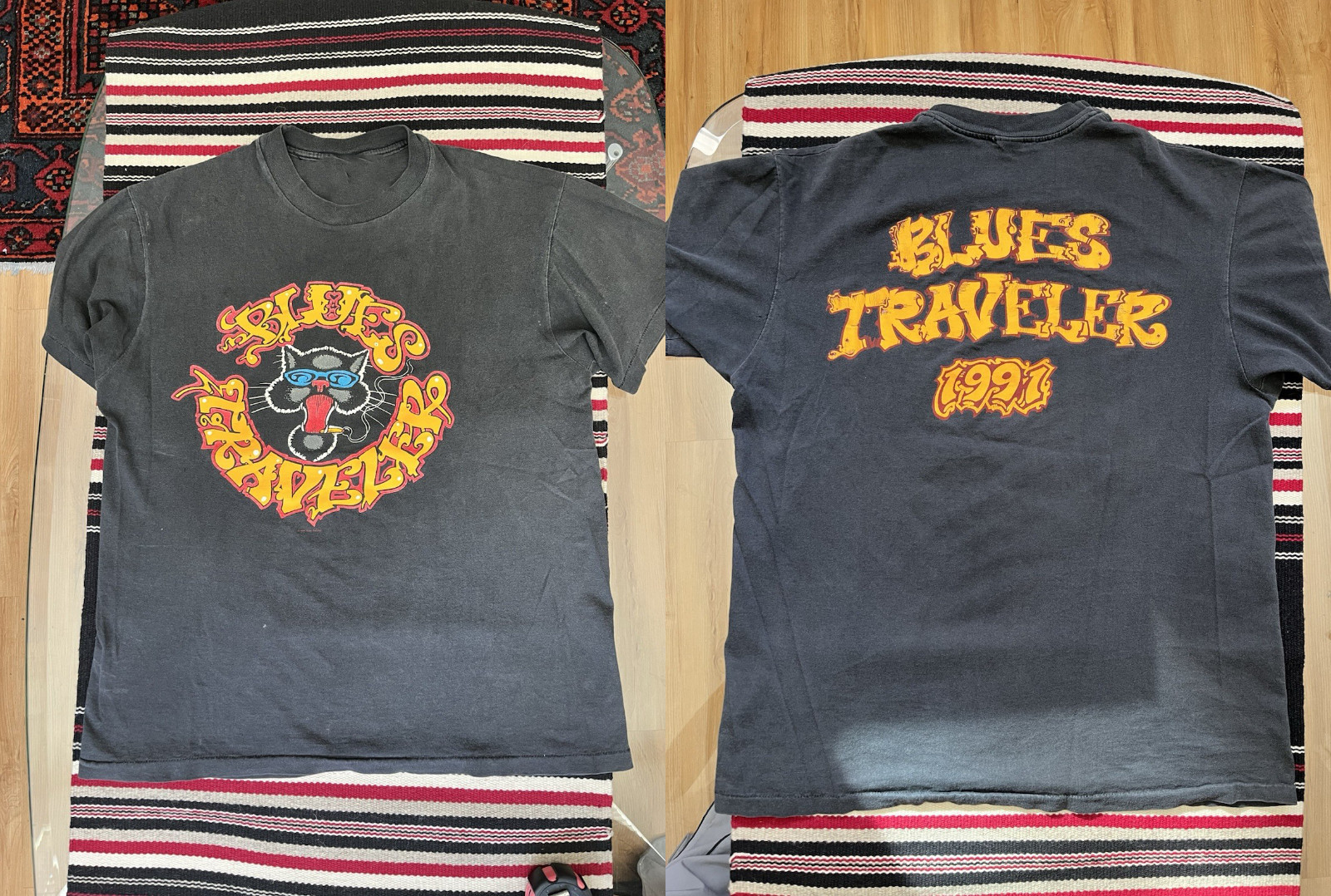 2 Sides Blues Traveler T Shirt Reprint Men’s 1993 Black Cotton L618 gallery