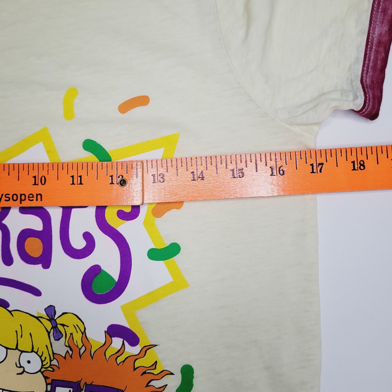 NWT Nickelodeon 90’s Rugrats Semi Sheer Marled T-shirt Medium Junior Millennials gallery