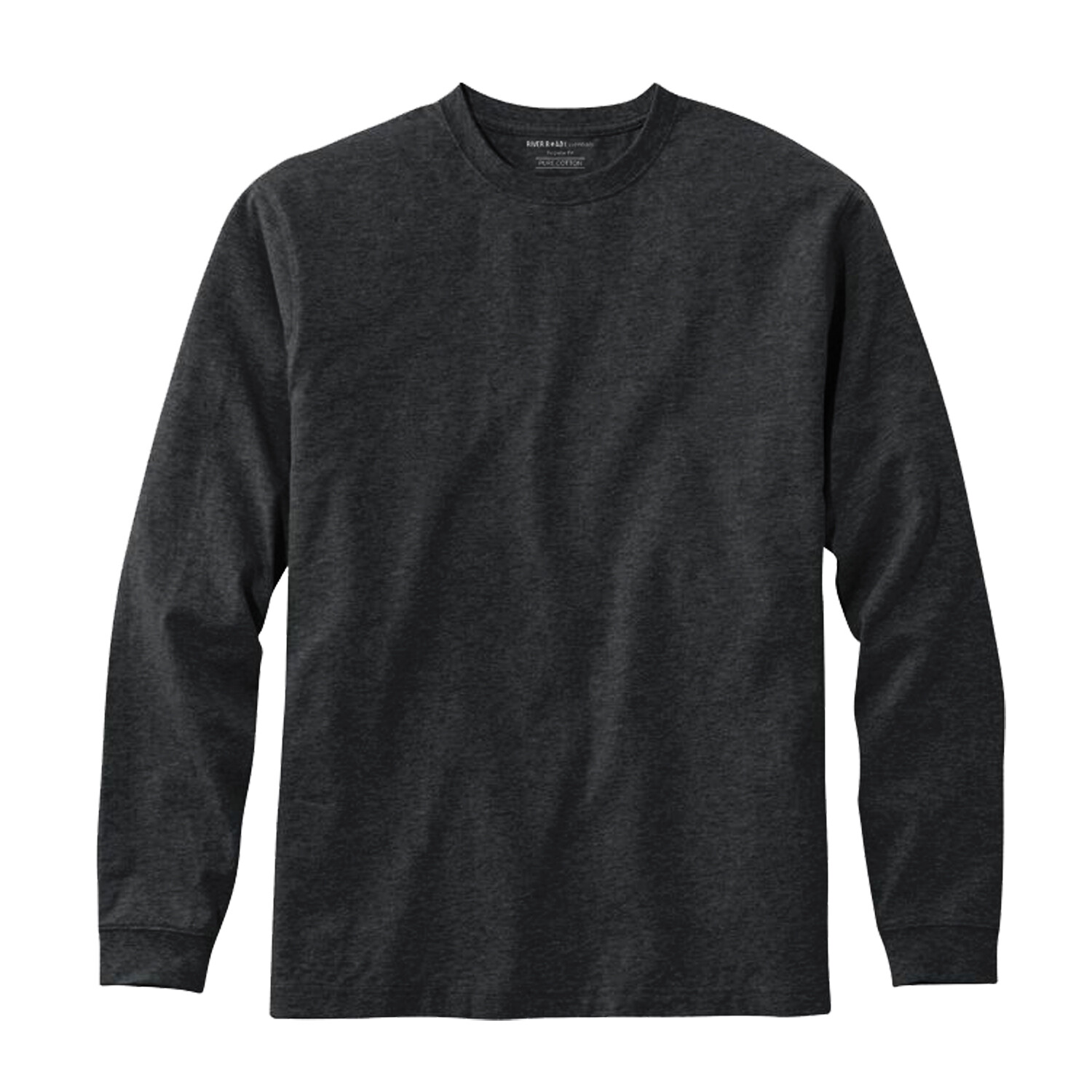 River Road Mens Long Sleeve T-Shirt Ribbed Cuffs Classic Crewneck Cotton Tee TOP gallery