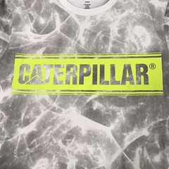 NWT Caterpillar Tee Mens Large Grey Lunar Rock Short Sleeve Logo T-shirt