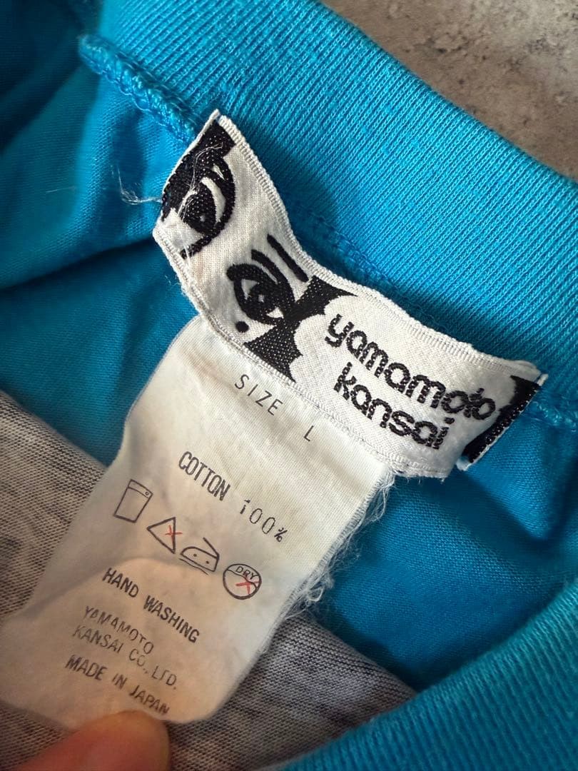 90s Kansai Yamamoto Vintage Art T-Shirt Japanese L Blue Multi gallery