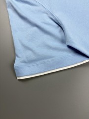 Mens Brunello Cucinelli Silk/Cottone With Faux-Layering T-Shirt Sky Blue Size L