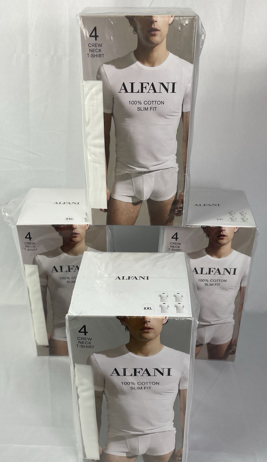 ALFANI Lot of 4 Men's XXL 4-Pack Slim-Fit Solid Cotton Undershirts 16 Total NWT gallery