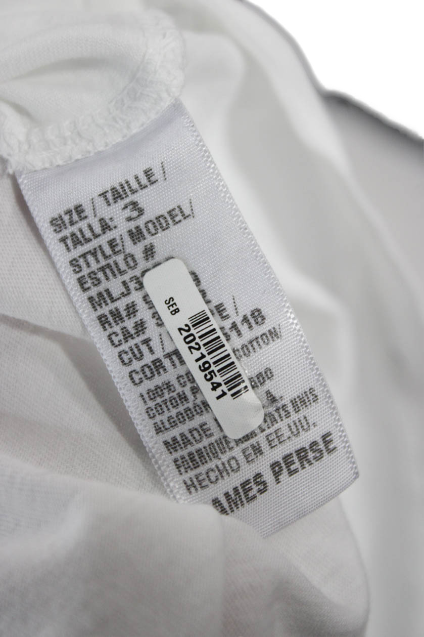 James Perse Mens Basic Short Sleeve Crew Neck 100% Cotton White T-Shirt Size 3 gallery