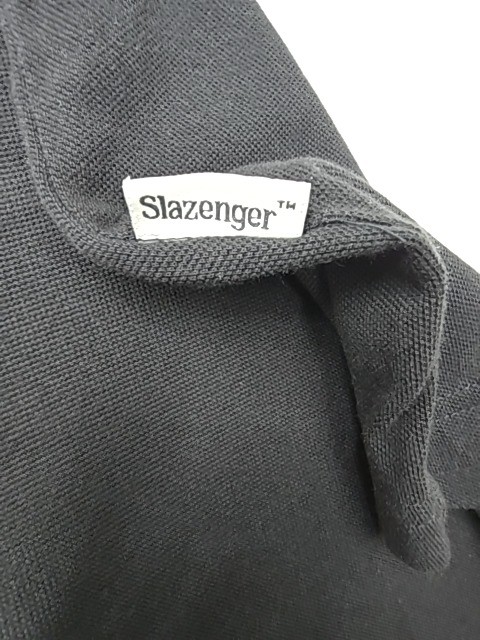 Slazenger Mens Black Polo Pique Knit Size L Regular Condition New gallery