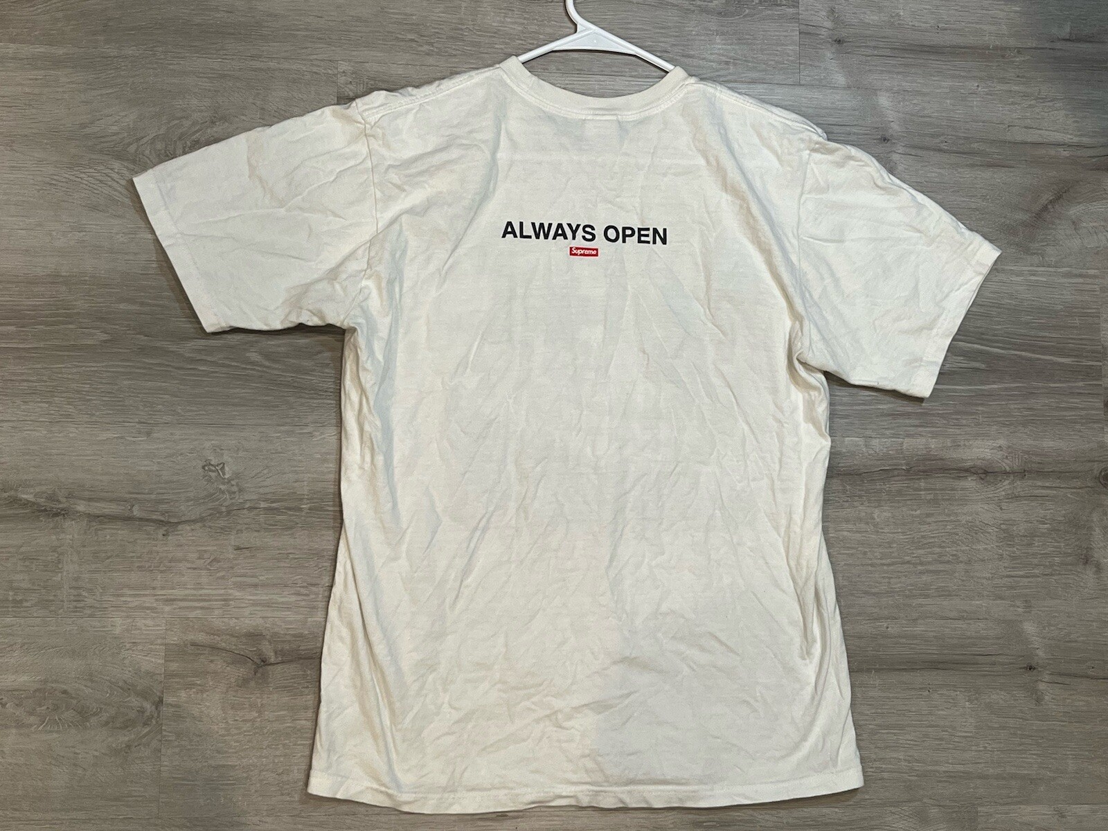 SS22 SUPREME GAS ALWAYS OPEN BOX LOGO TEE T SHIRT WHITE SZ Medium gallery