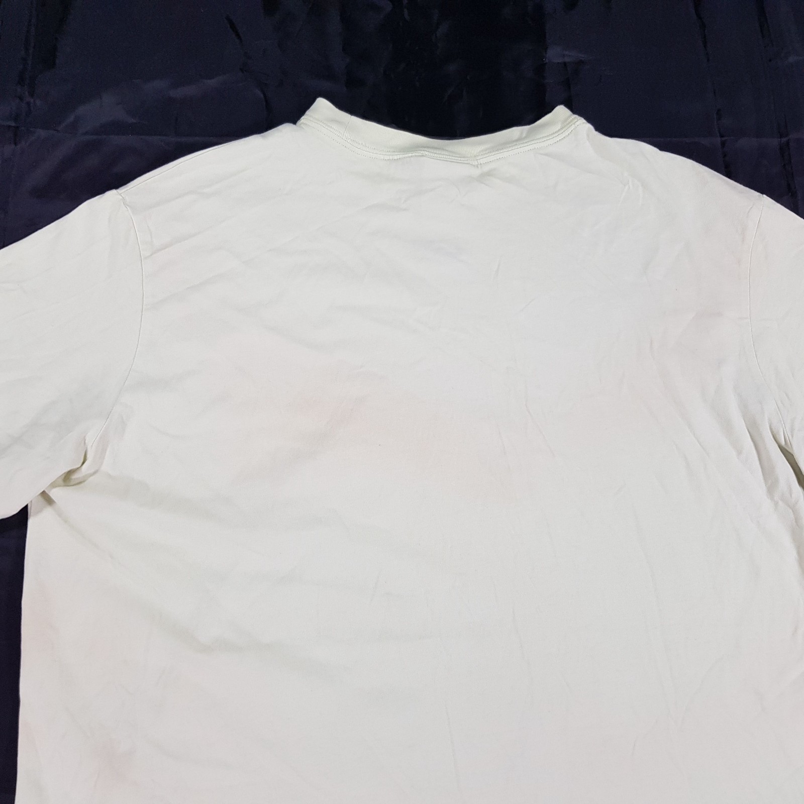 NIKE MENS SIZE MEDIUM PALE YELLOW TIE DYE COTTON CREW NECK CENTRE LOGO T-SHIRT gallery