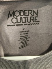 Modern Culture Men’s Samurai Anime Graphic Tee Gray Cotton Crew Neck Size S