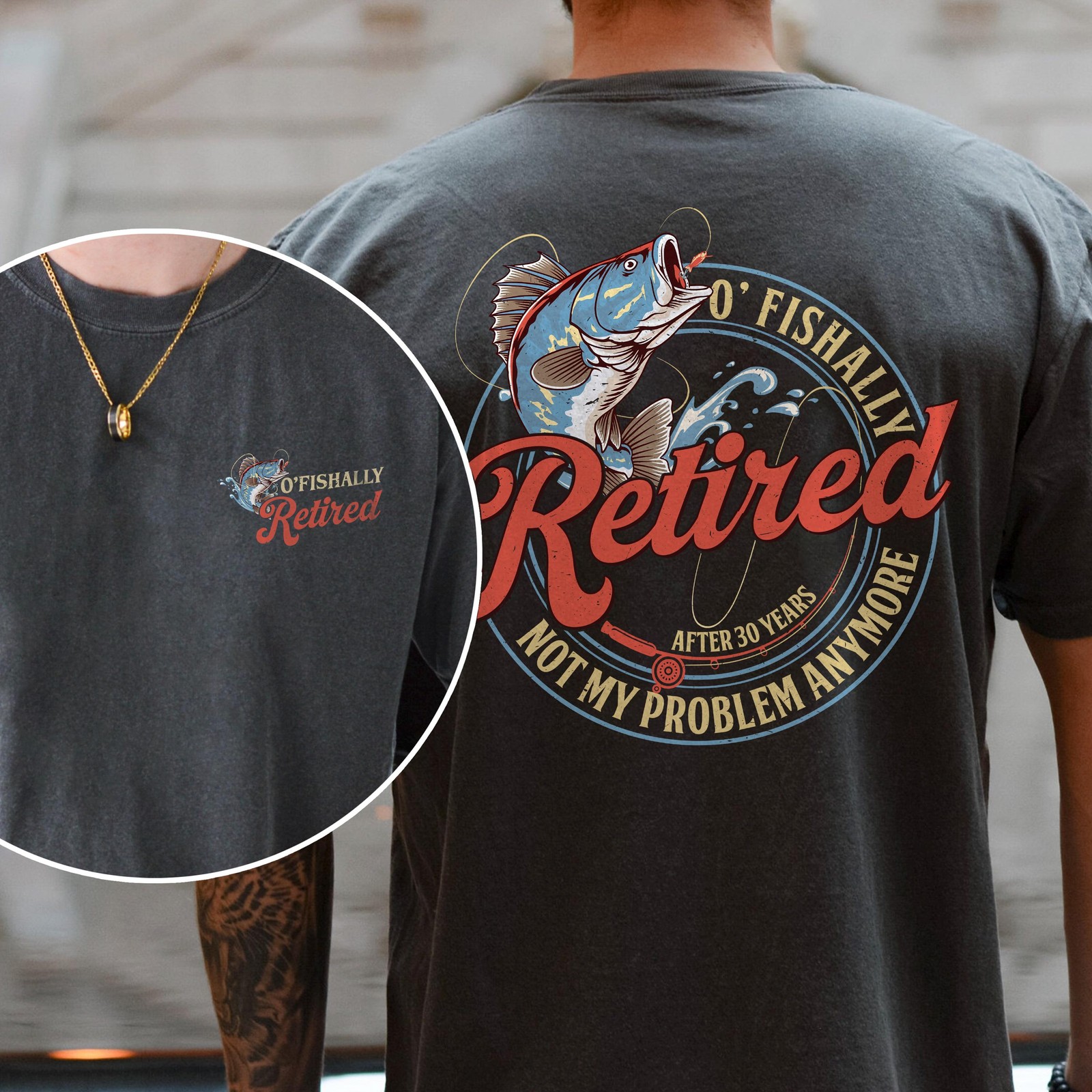 Custom OFishally Retired Fishing Shirt Funny Retirement Gift for Men gallery
