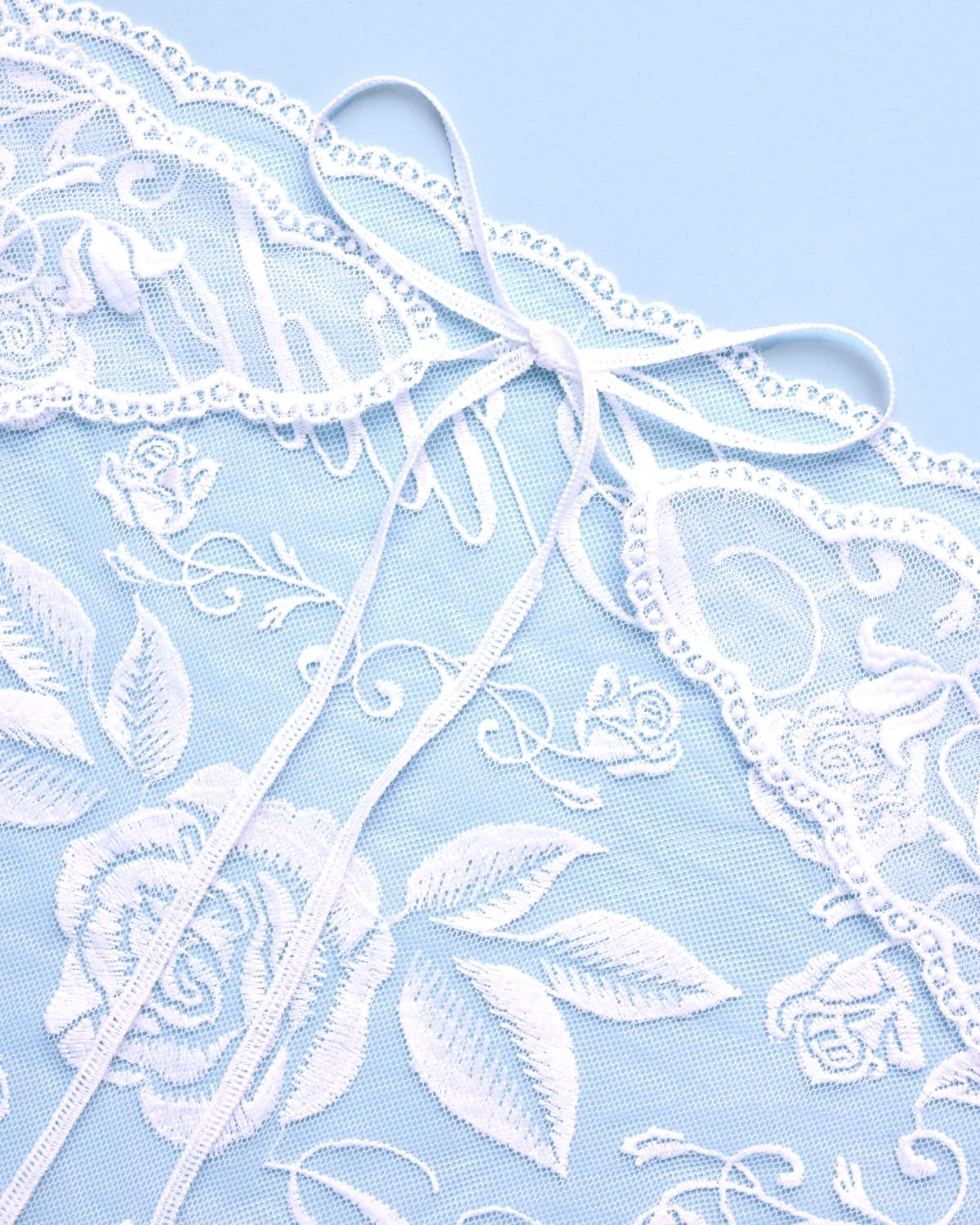 , Bride Lace Headscarf - White Embroidered Tulle Head Scarf | Bachelorette Pa... gallery