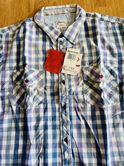 Request Jeans Shirt For Men Size: 2XL Color: Blue