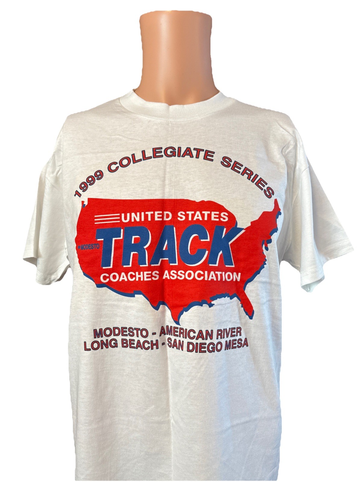 NEW Vintage 1999 Collegiate Series United States Track & Field Coaches Shirt M gallery