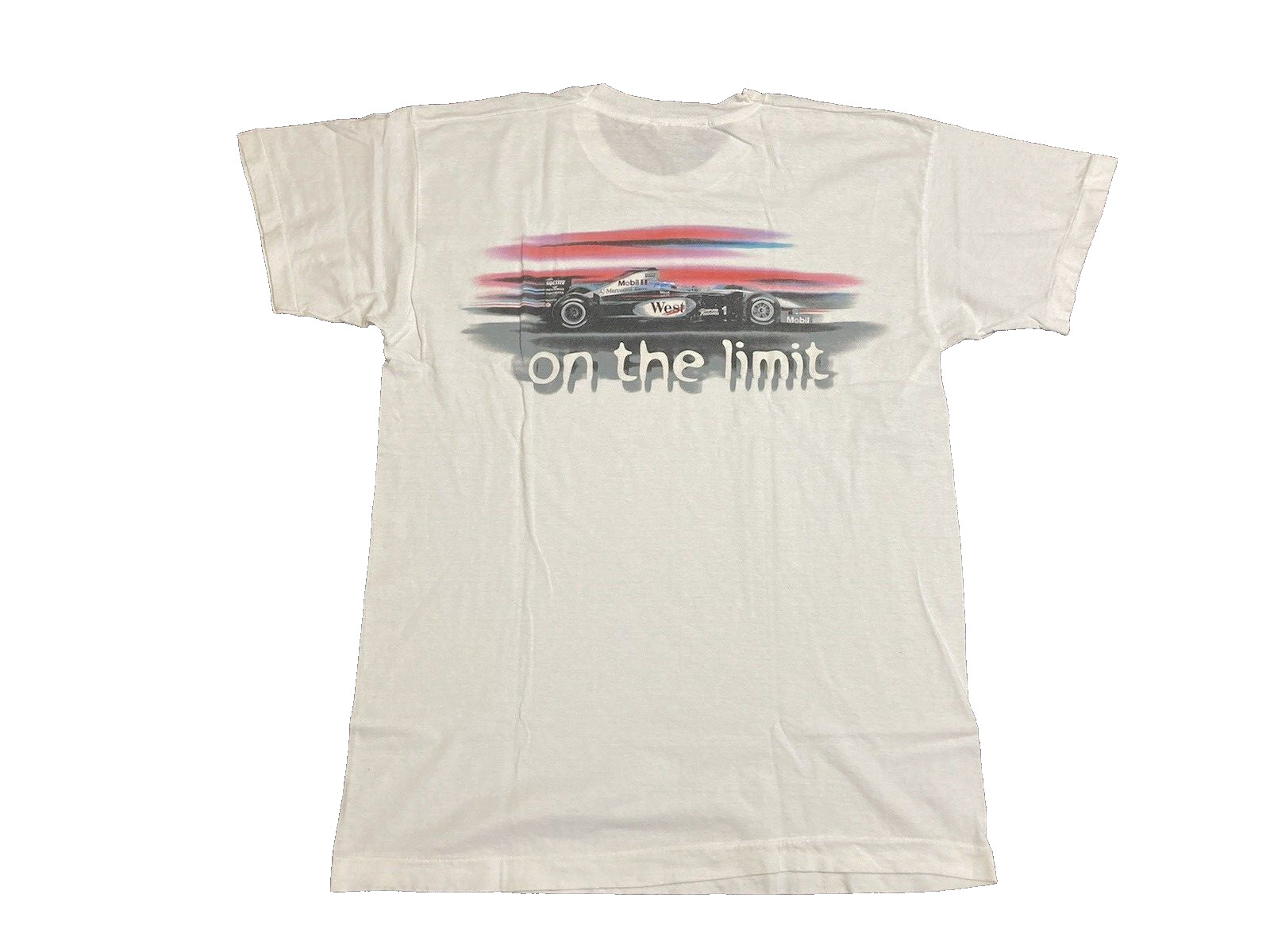West McLaren Mercedes Formula 1 Racing Team Tee T Shirt Size L White Vintage gallery