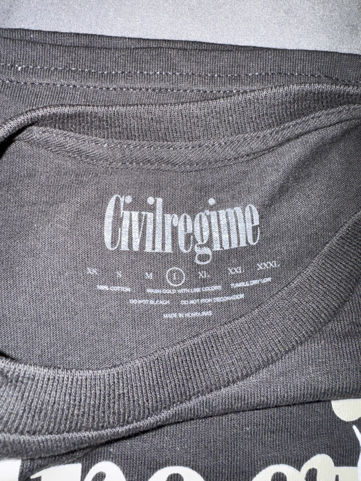 Civil Regime Classic Tee Grim Reaper Flame Dove NWT L gallery