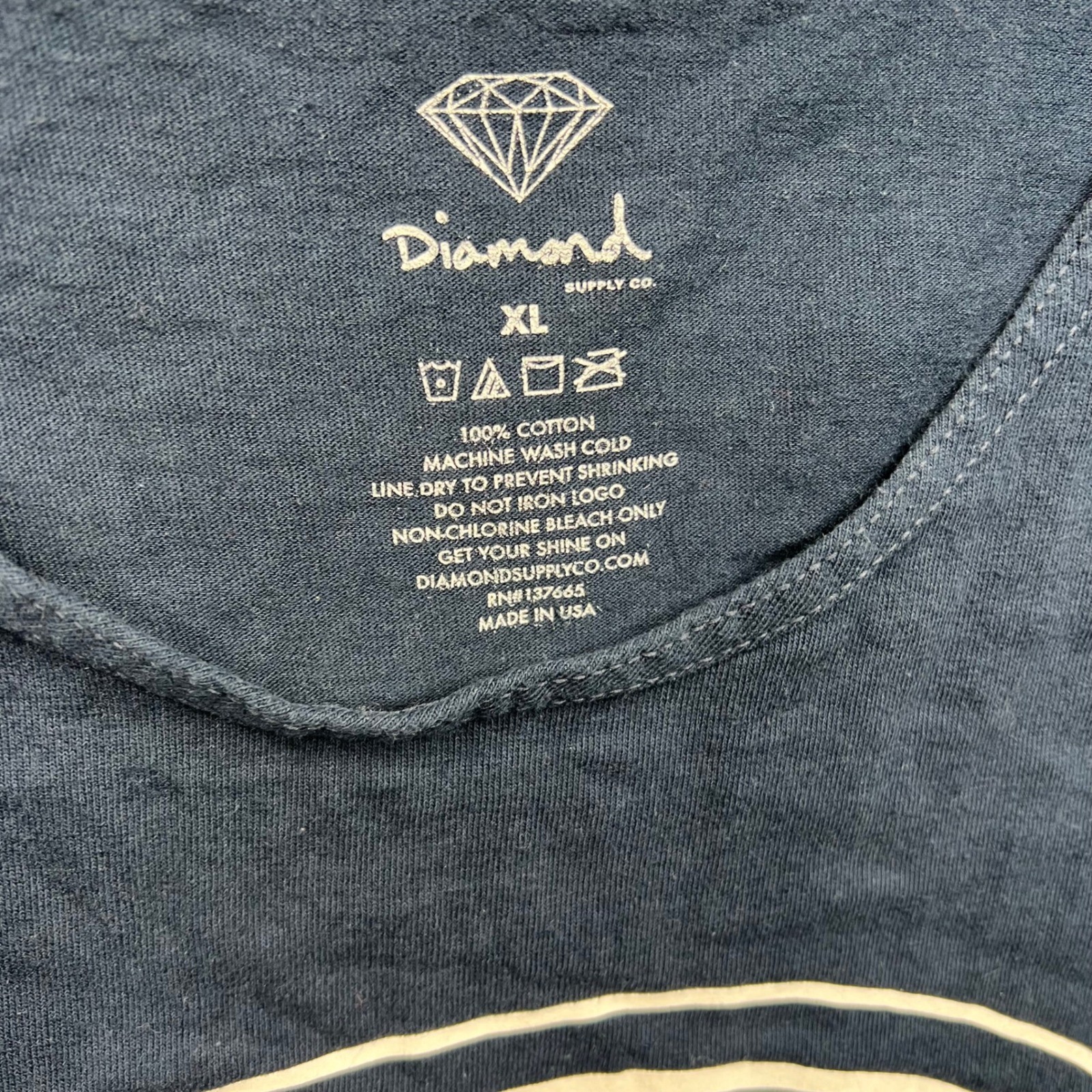 Diamond Supply Co Tank Top Mens XL Navy Blue Yacht Club Anchor Graphic Shirt gallery