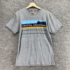 New Next Level T-Shirt Men S Gray Striped Crew Neck Short Sleeve Pullover