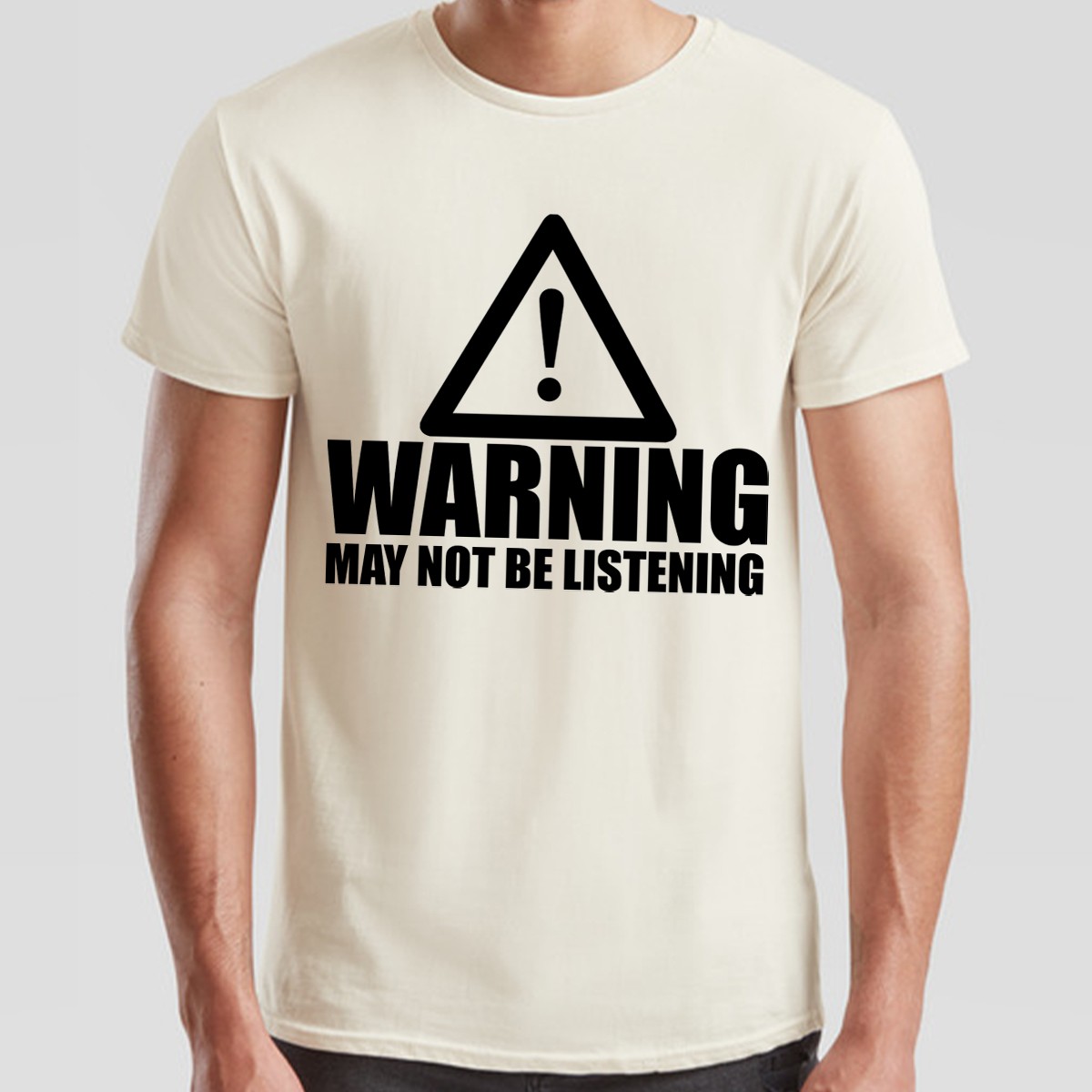 Warning Not Listening Mens T-Shirt Funny Birthday Christmas Gift For Him Husband gallery