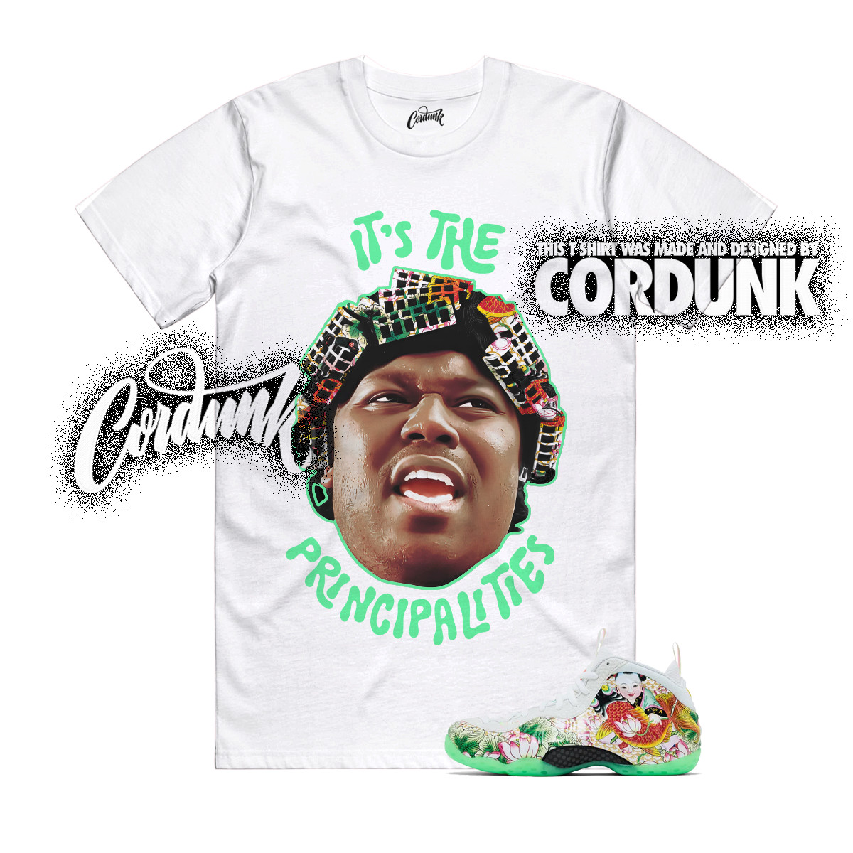 Foamposite Tianjin 2.0 Air One Poison Green Glow T Shirt Match ITP gallery