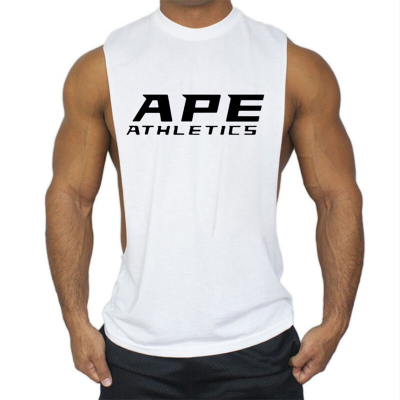 100% Cotton Tank Top Bodybuilding Athletic Workout Muscle Fitness Vest Stringer gallery