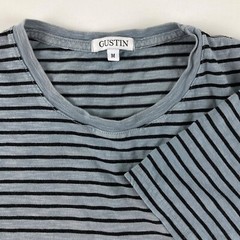 Gustin Striped Medium T-Shirt Gray