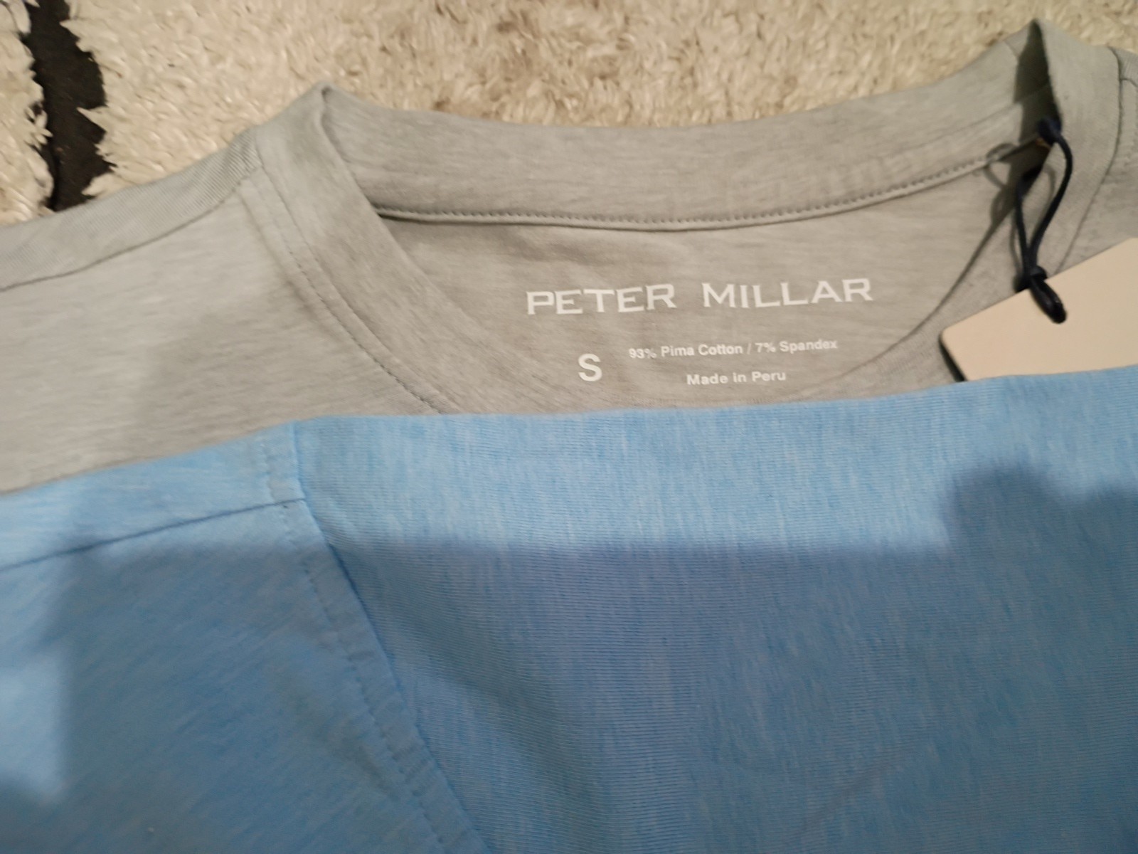 Peter Millard T-shirts Size X S And S Blue And Gray Stretchable Pima Cotton gallery