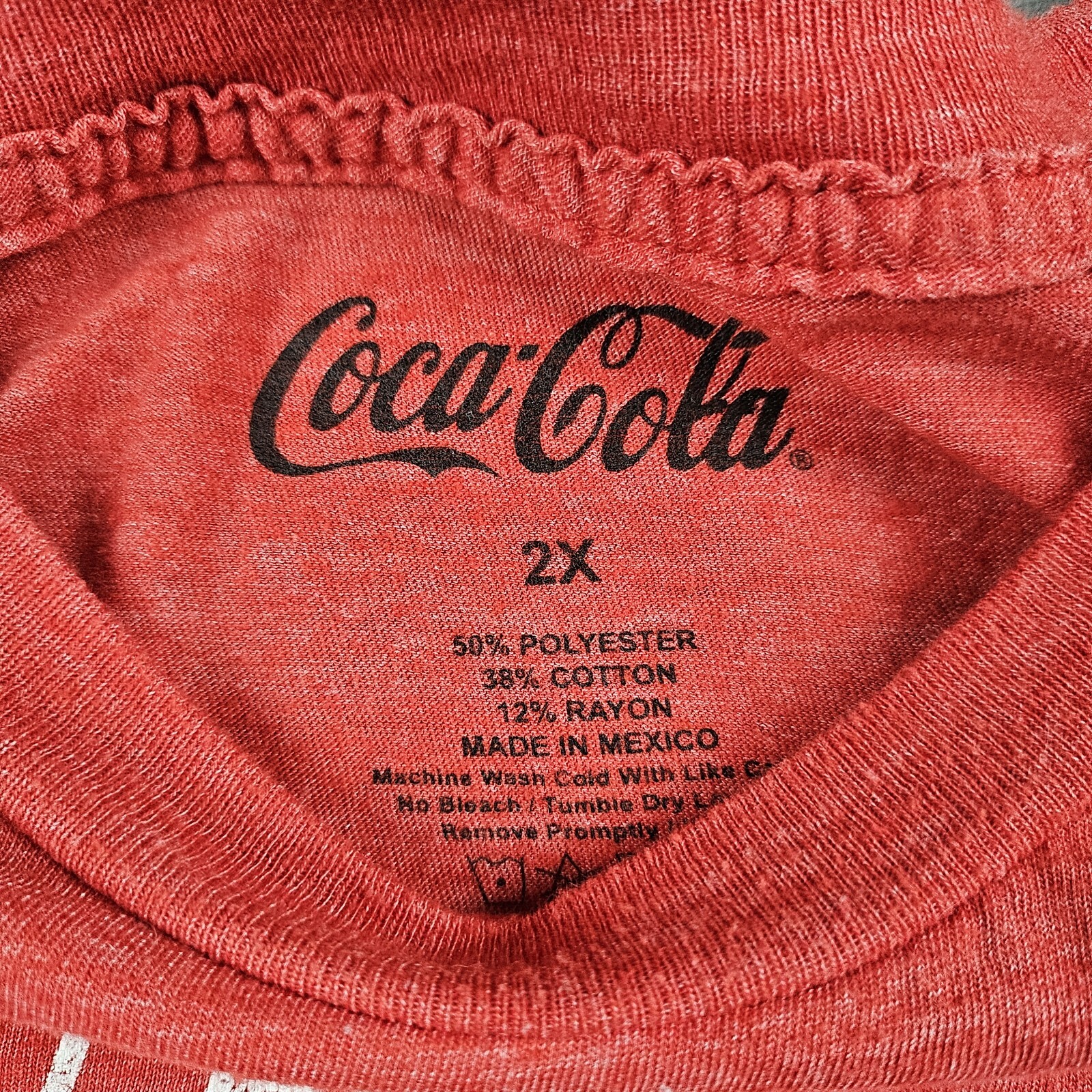 Coca Cola T Shirt Scripted Logo Original 2XL 50/50 Poly/Cotton/Rayon Blend EUC gallery