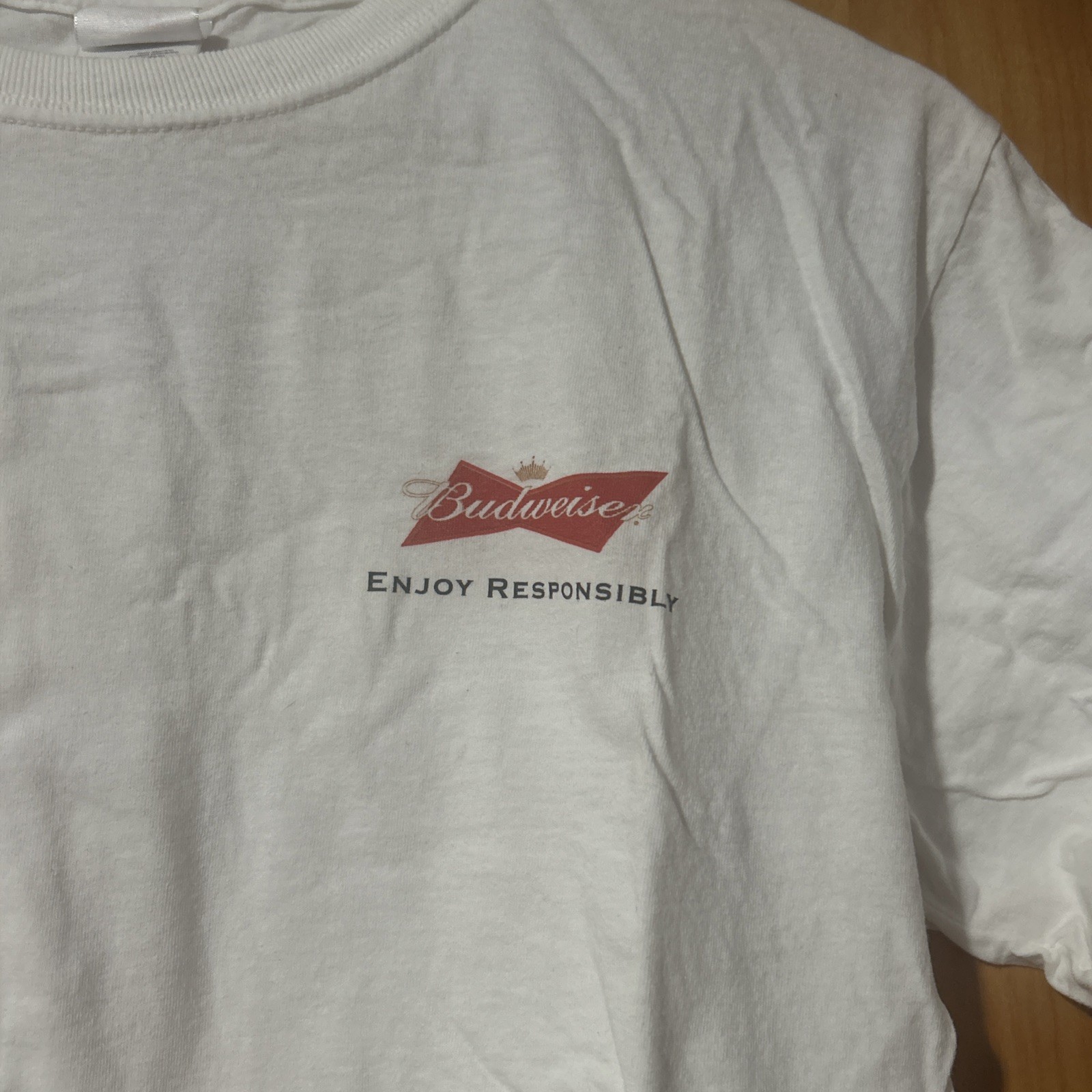 Budweiser "King Of Beers" Short Sleeve White T-Shirt Never Worn! Smoke Free Home gallery