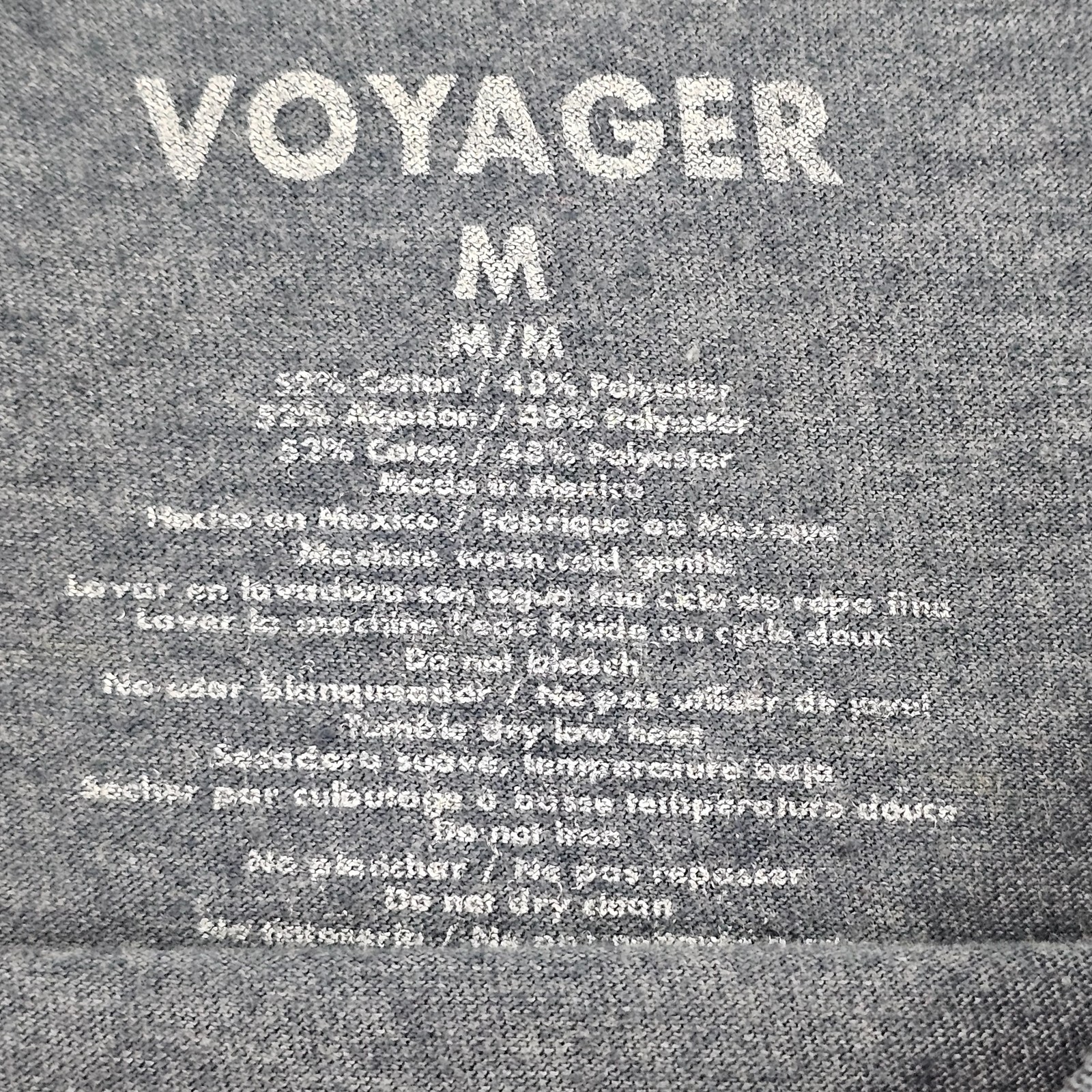 Voyager Mountains Forests Blue Short Sleeve Cotton Blend T-Shirt Men's M gallery
