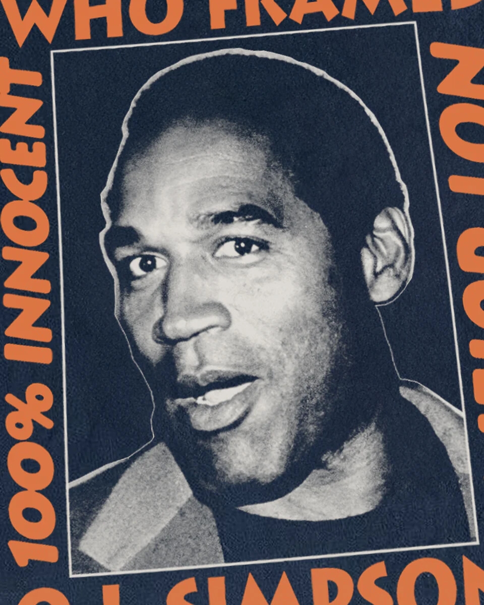 Who Framed OJ Simpson T Shirt Vintage Graphic Grunge Y2K Goth Emo Tapout 1995 gallery