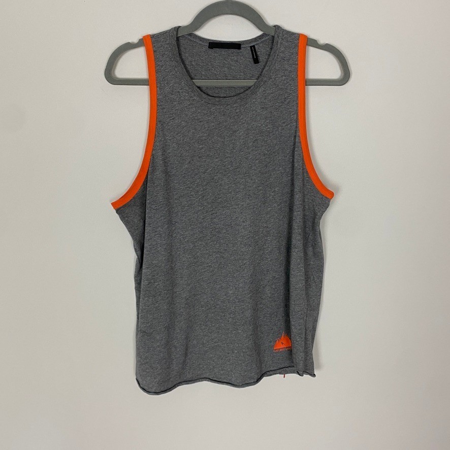 Helmut Lang Mountain Logo Tank Top Mens Small Grey Workout Muscle HIking gallery